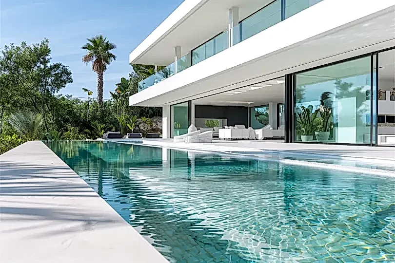 photo de picine villa. photographe immobilier   casablanca maroc